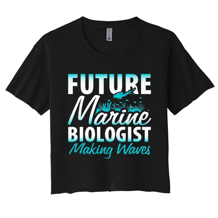 FUTURE MARINE BIOLOGIST MAKING WAVES Graduation Gift Women's Crop Top Tee