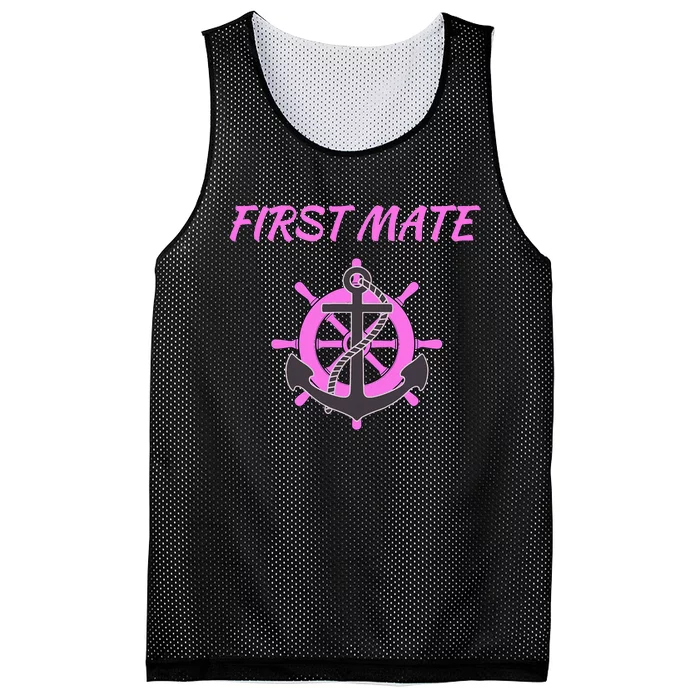 First Mate Boat Anchor Nautical Mesh Reversible Basketball Jersey Tank