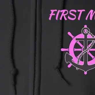 First Mate Boat Anchor Nautical Full Zip Hoodie