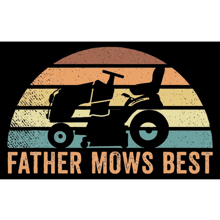 Father Mows Best Lawn Care Dad Mowing Gardener Bumper Sticker