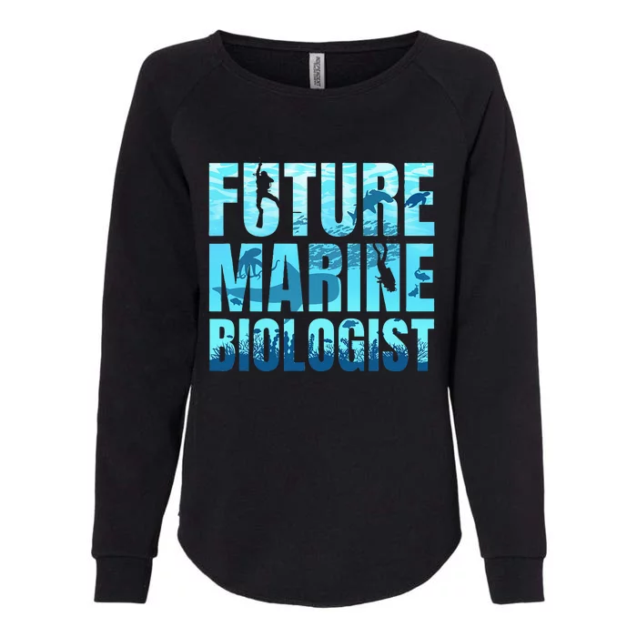 Future Marine Biologist Ocean Biology Marine Life Gift Womens California Wash Sweatshirt