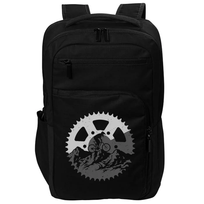 Funny Mountain Biking Art For MTB Mountain Biker Impact Tech Backpack