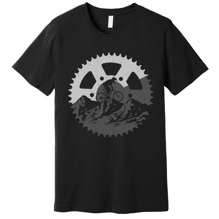 Funny Mountain Biking Art For MTB Mountain Biker Premium T-Shirt