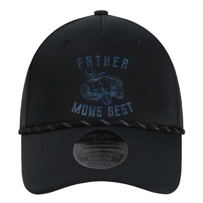 Father Mows Best Funny Riding Mower Retro Mowing Dad Gift Performance The Dyno Cap