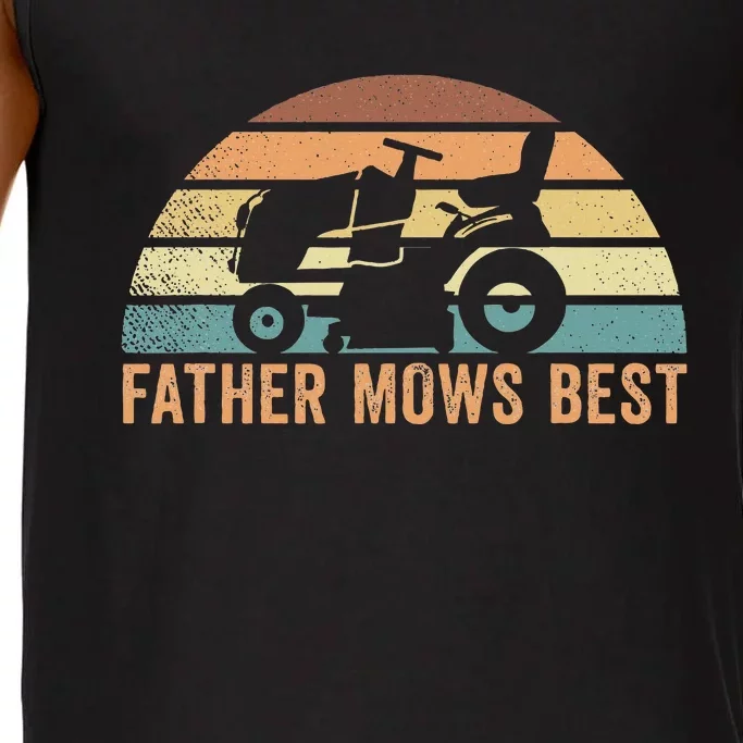 Father Mows Best Lawn Care Dad Mowing Gardener Comfort Colors® Tank Top