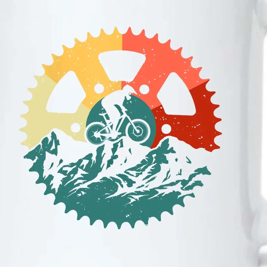 Funny Mountain Biking Art For MTB Mountain Biker Black Color Changing Mug