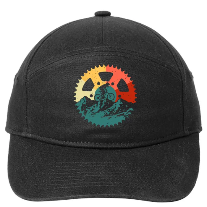 Funny Mountain Biking Art For MTB Mountain Biker 7-Panel Snapback Hat