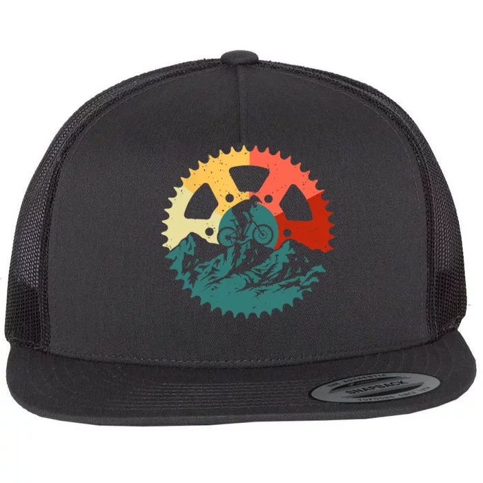 Funny Mountain Biking Art For MTB Mountain Biker Flat Bill Trucker Hat