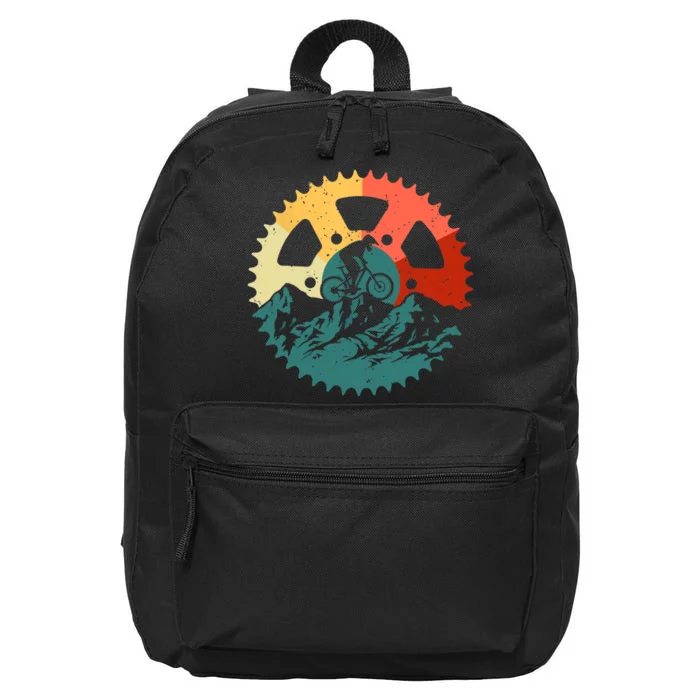 Funny Mountain Biking Art For MTB Mountain Biker 16 in Basic Backpack