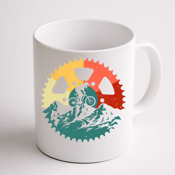 Funny Mountain Biking Art For MTB Mountain Biker Front & Back Coffee Mug