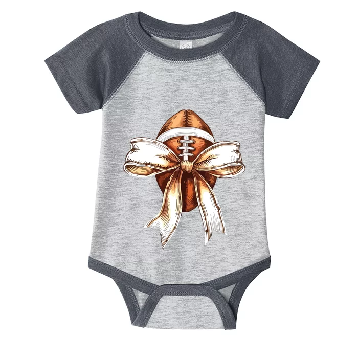 Football Mama Bow Fall Coquette Bow Infant Baby Jersey Bodysuit