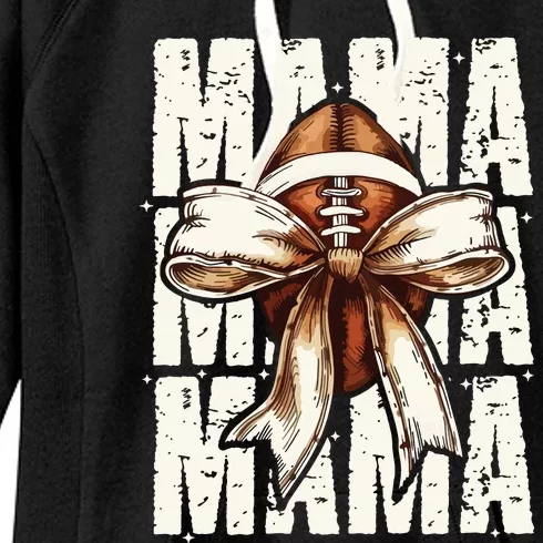 Football Mama Bow Fall Coquette Bow Women's Fleece Hoodie