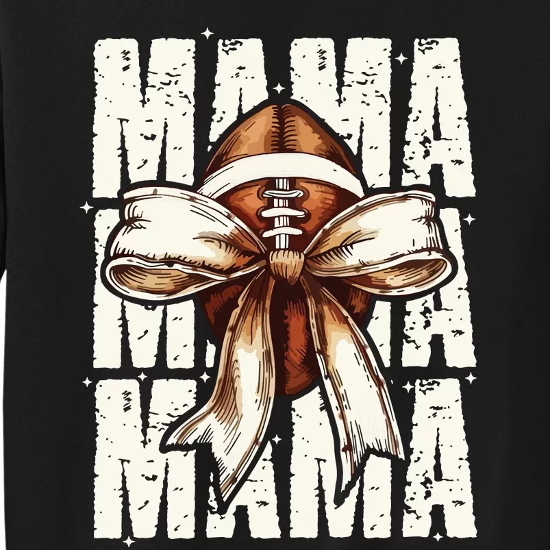 Football Mama Bow Fall Coquette Bow Tall Sweatshirt