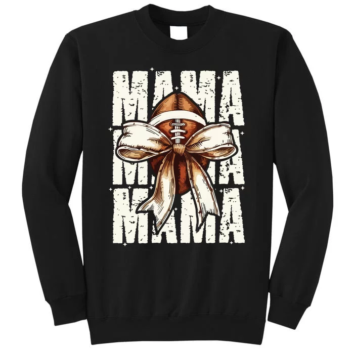 Football Mama Bow Fall Coquette Bow Tall Sweatshirt