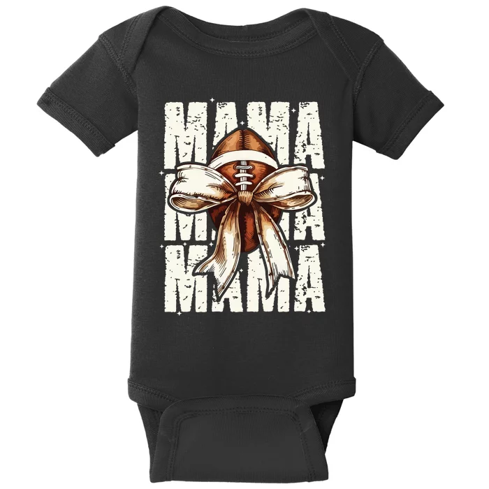 Football Mama Bow Fall Coquette Bow Baby Bodysuit