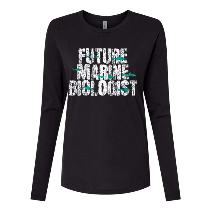 Future Marine Biologist Students Gift Womens Cotton Relaxed Long Sleeve T-Shirt