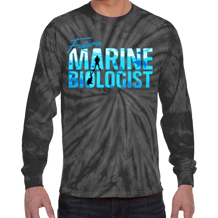 Future Marine Biologist Ocean Student Biology Gift Tie-Dye Long Sleeve Shirt