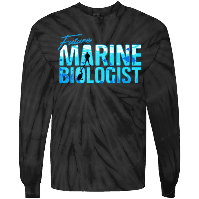 Future Marine Biologist Ocean Student Biology Gift Tie-Dye Long Sleeve Shirt