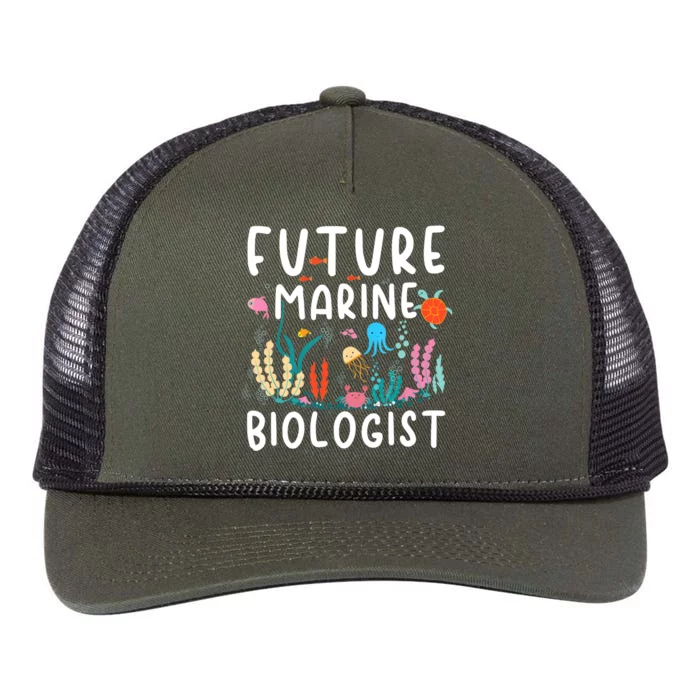 Future Marine Biologist Cute Costume Child Adult Retro Rope Trucker Hat Cap