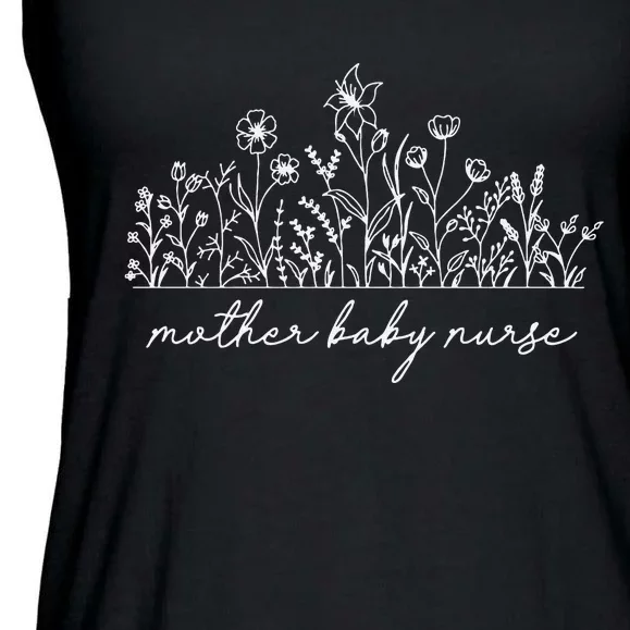 Floral Mother Baby Nurse Ladies Essential Flowy Tank