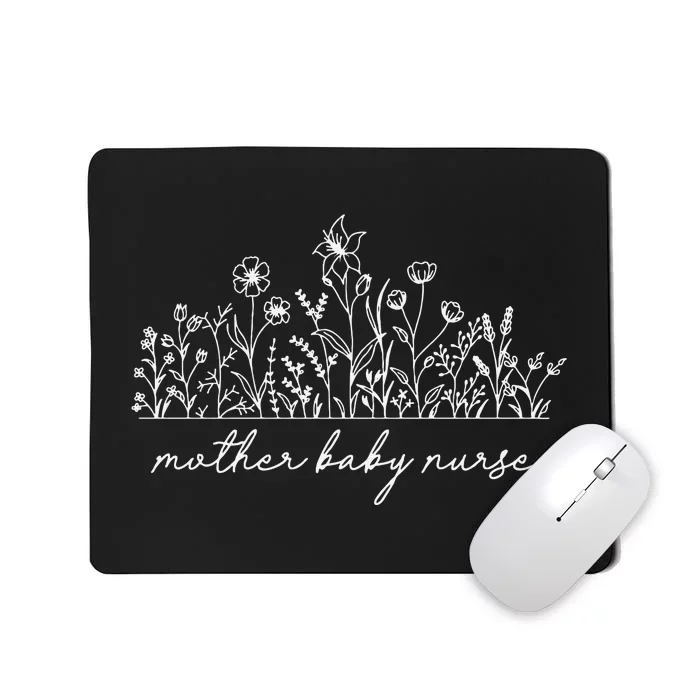 Floral Mother Baby Nurse Mousepad