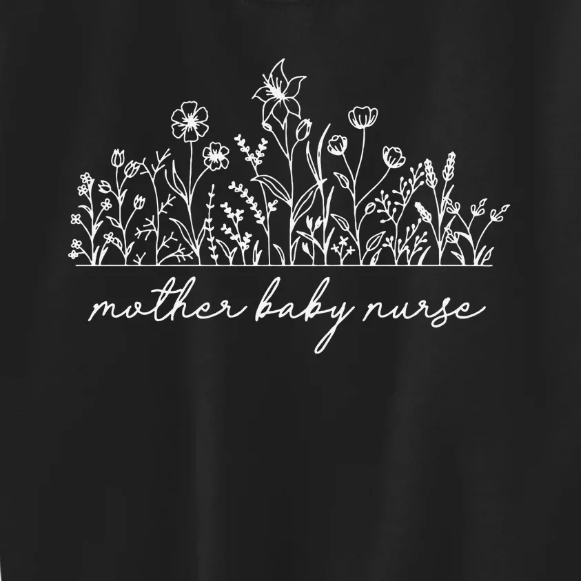 Floral Mother Baby Nurse Kids Sweatshirt