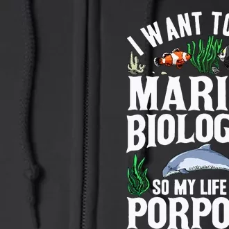 Future Marine Biology Gift Cool Science Biologist Full Zip Hoodie