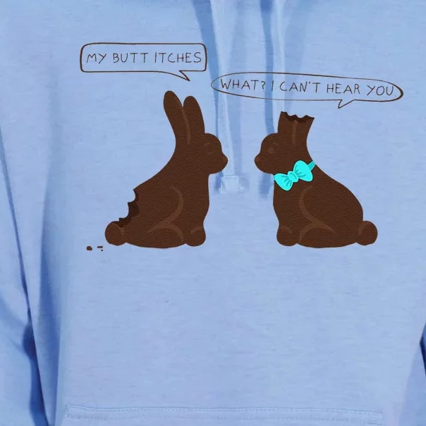 Funny My Butt Hurts Chocolate Easter Bunny Unisex Surf Hoodie