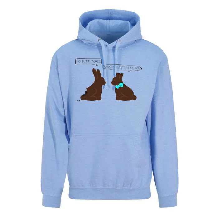 Funny My Butt Hurts Chocolate Easter Bunny Unisex Surf Hoodie