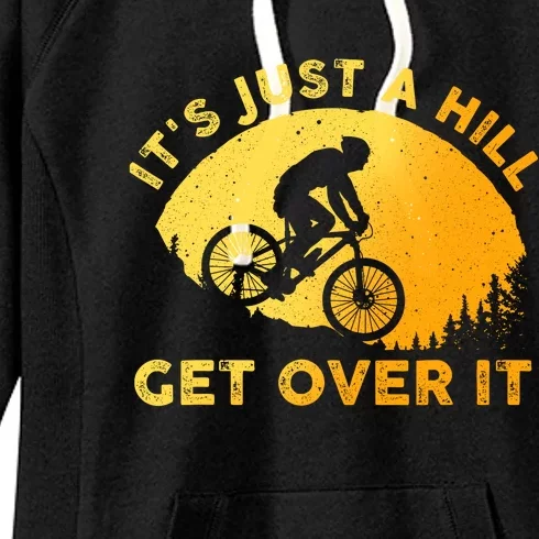 Funny Mountain Biking Trail Mountain Bike Women's Fleece Hoodie