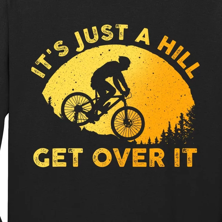 Funny Mountain Biking Trail Mountain Bike Tall Long Sleeve T-Shirt