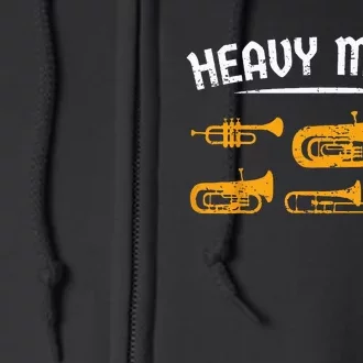 Funny Marching Band Brass Player Trumpet Trombone Bass Tuba Full Zip Hoodie