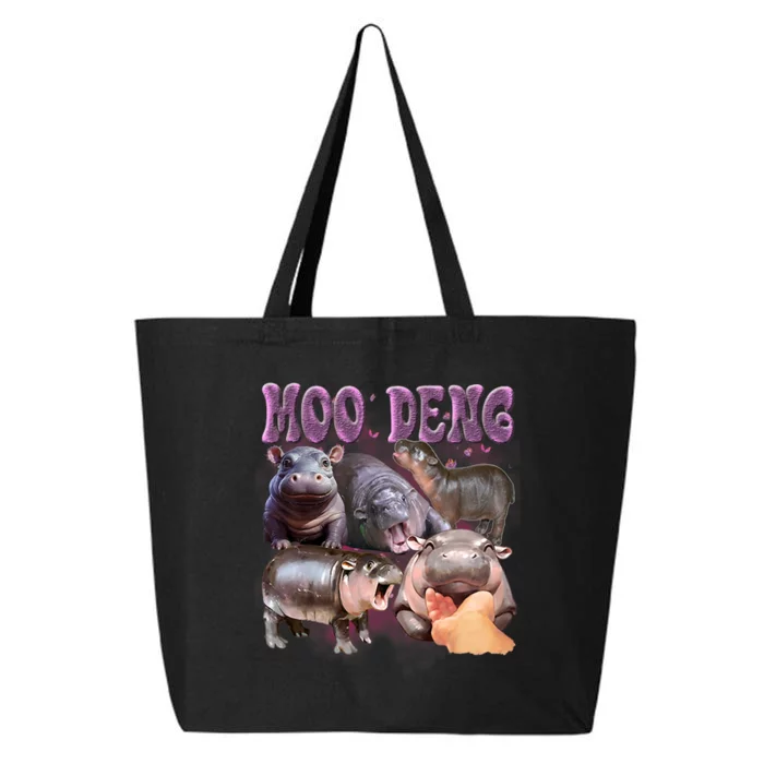 Funny Moodeng Baby Pygmy Hippo Cute For Family 25L Jumbo Tote