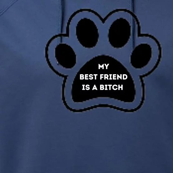 Funny My Best Friend Is A Bitch! Dog Lover Performance Fleece Hoodie