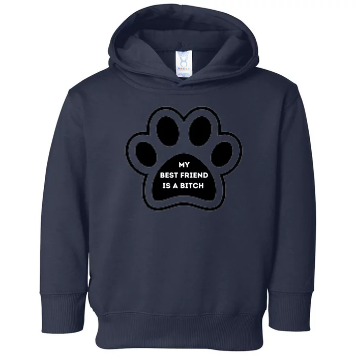 Funny My Best Friend Is A Bitch! Dog Lover Toddler Hoodie