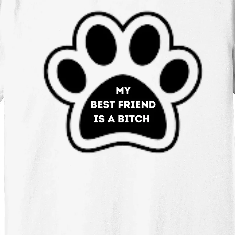 Funny My Best Friend Is A Bitch! Dog Lover Premium T-Shirt