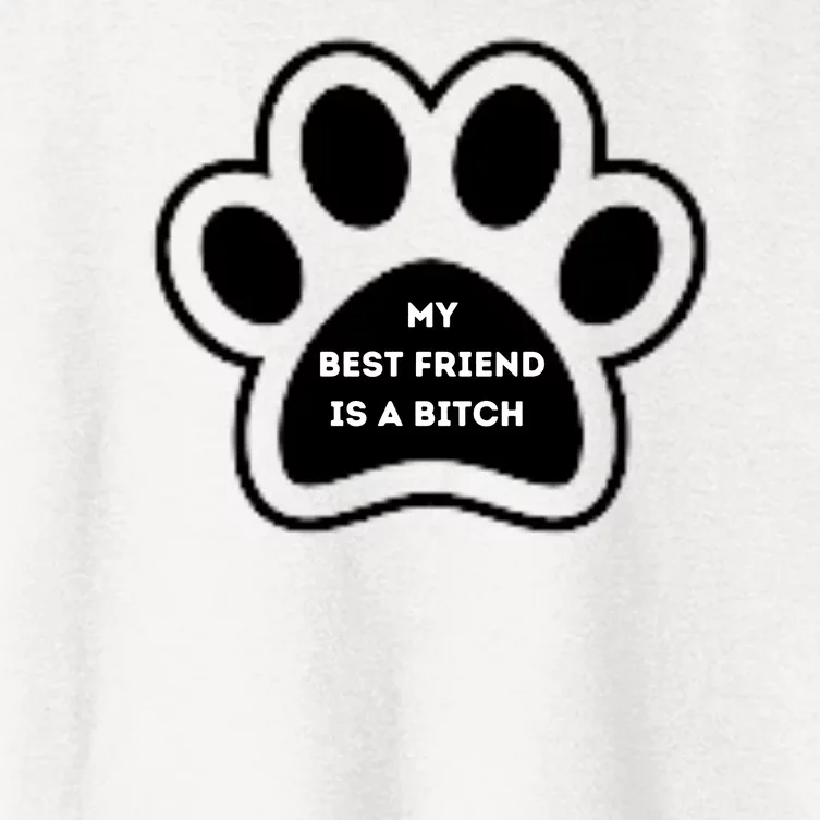 Funny My Best Friend Is A Bitch! Dog Lover Women's Crop Top Tee