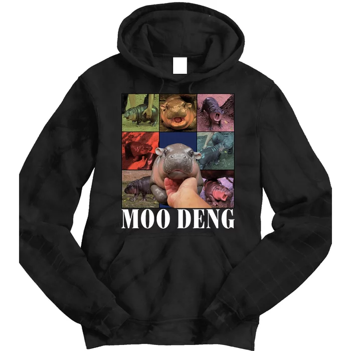 Funny Moodeng Baby Pygmy Hippo Cute Zoo For Family Tie Dye Hoodie