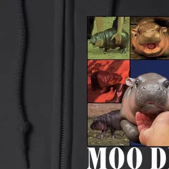 Funny Moodeng Baby Pygmy Hippo Cute Zoo For Family Full Zip Hoodie