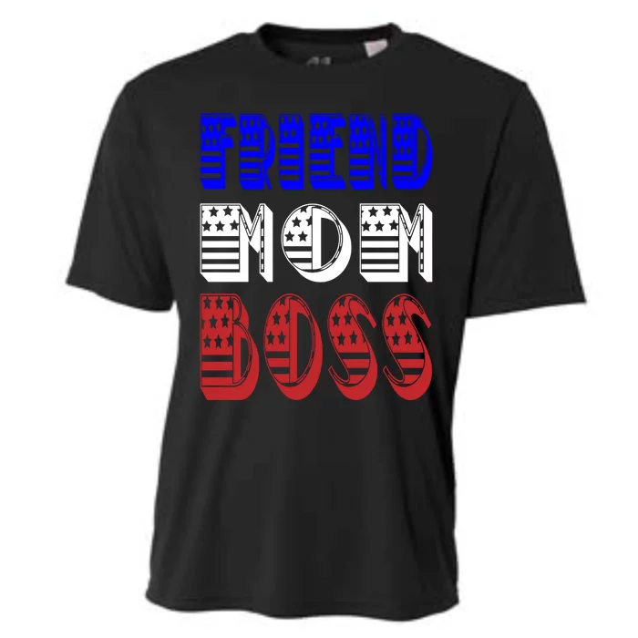 Friend Mom Boss Cooling Performance Crew T-Shirt