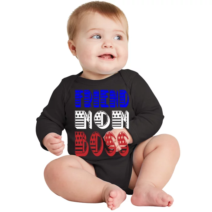 Friend Mom Boss Baby Long Sleeve Bodysuit