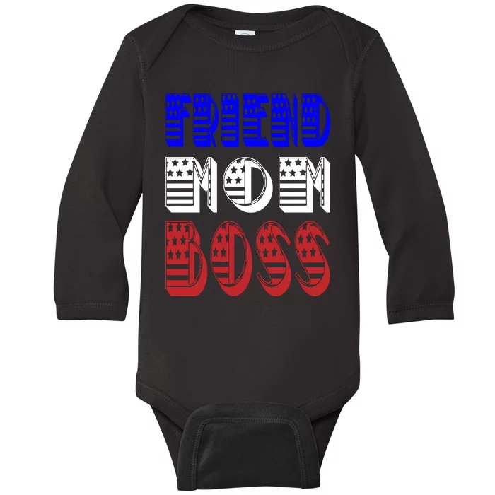 Friend Mom Boss Baby Long Sleeve Bodysuit