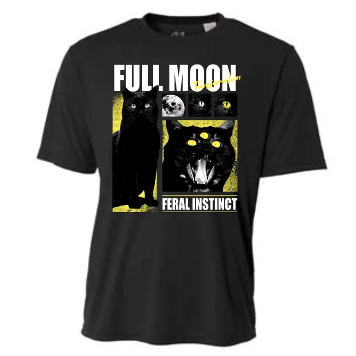 Full Moon Black Cat Transformation Cooling Performance Crew T-Shirt