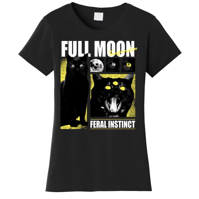 Full Moon Black Cat Transformation Women's T-Shirt