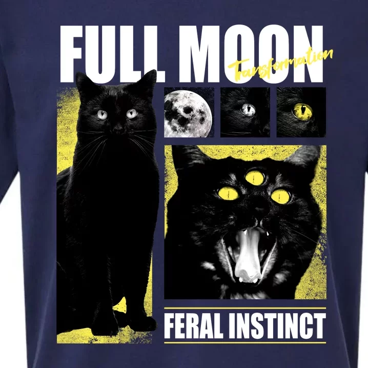 Full Moon Black Cat Transformation Sueded Cloud Jersey T-Shirt