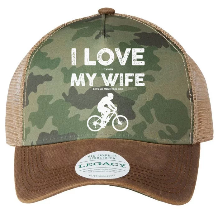 Funny Mountain Bike Design For Dad Biking Husband Quote Legacy Tie Dye Trucker Hat