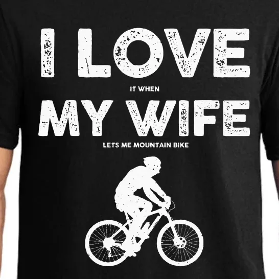 Funny Mountain Bike Design For Dad Biking Husband Quote Pajama Set