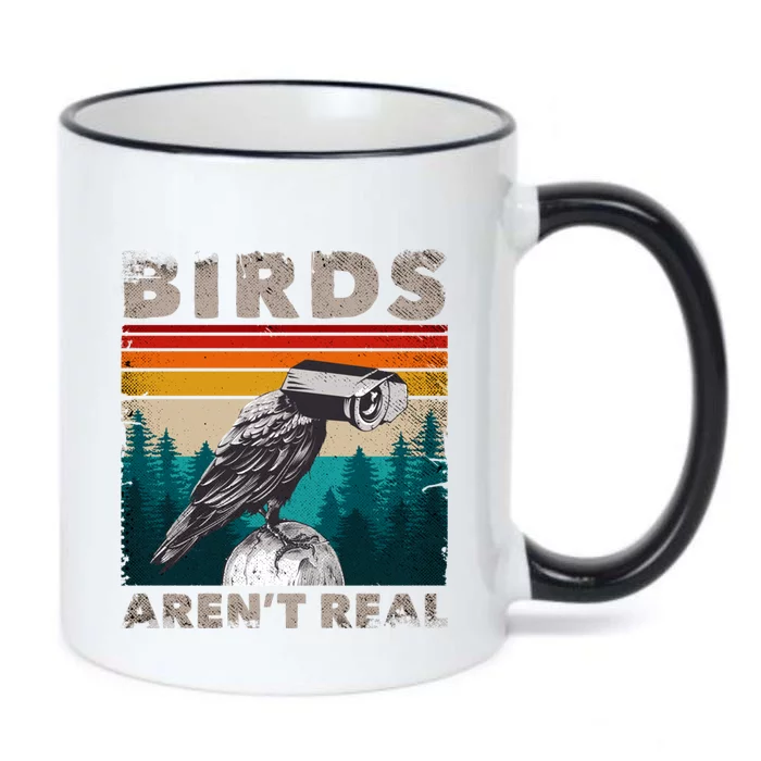 Funny Meme Birds Surveillance Truther Cctv Bird Aren't Real Gift Black Color Changing Mug