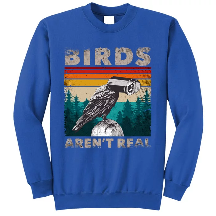 Funny Meme Birds Surveillance Truther Cctv Bird Aren't Real Gift Tall Sweatshirt