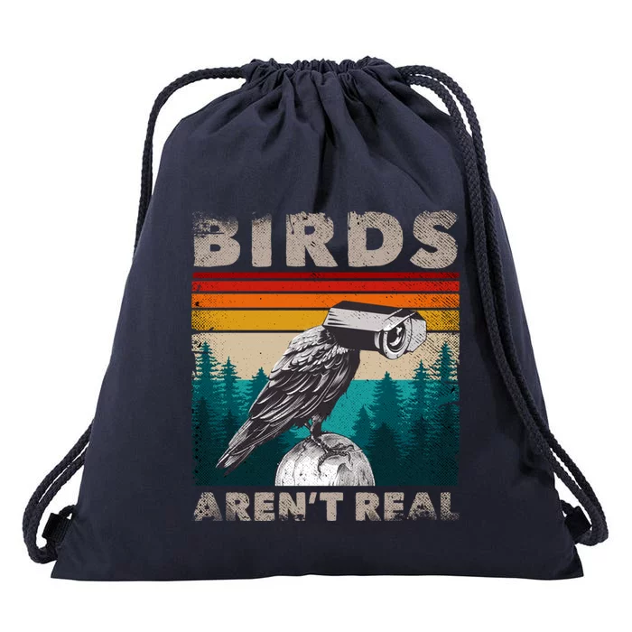 Funny Meme Birds Surveillance Truther Cctv Bird Aren't Real Gift Drawstring Bag